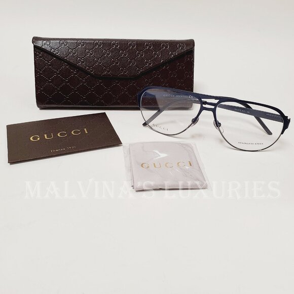 GUCCI EYEGLASSES OPTICAL LENS AVIATOR METAL FRAME GG 2216 - Picture 12 of 12